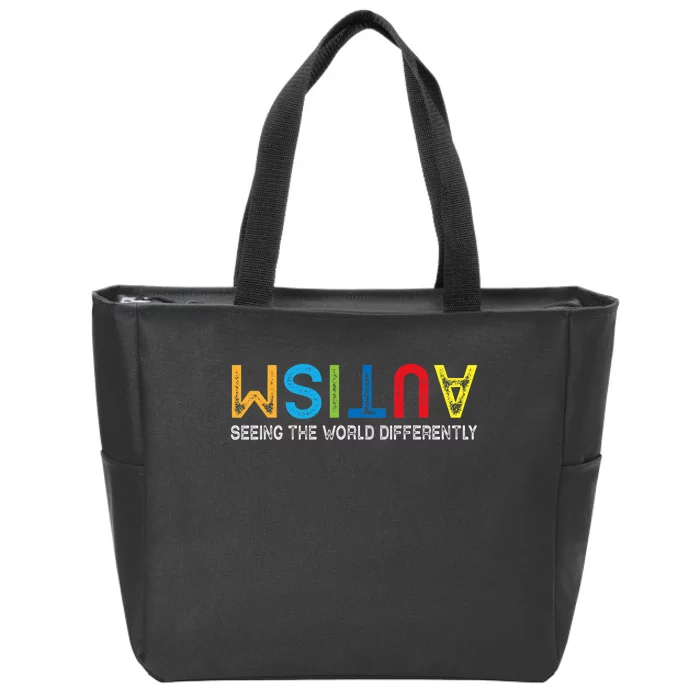 Seeing The World Differently Autism Awareness Zip Tote Bag