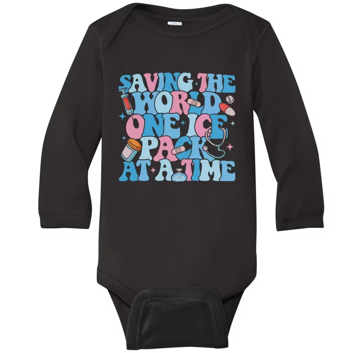 Saving The World One Ice Pack At A Time Baby Long Sleeve Bodysuit