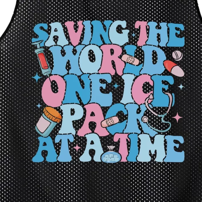 Saving The World One Ice Pack At A Time Mesh Reversible Basketball Jersey Tank