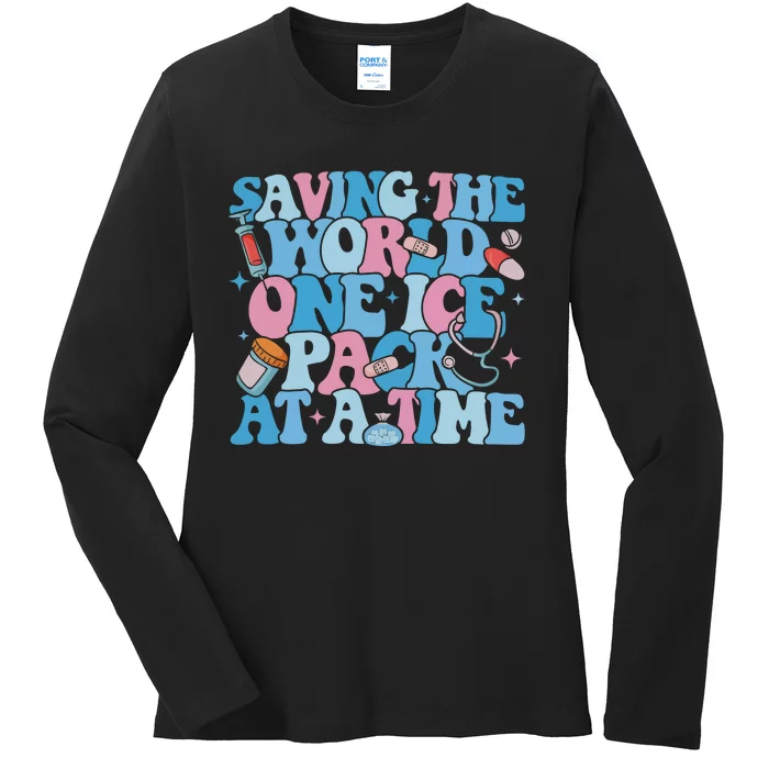 Saving The World One Ice Pack At A Time Ladies Long Sleeve Shirt