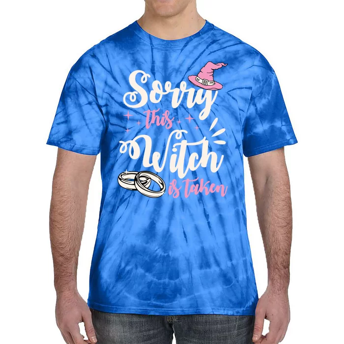 Sorry This Witch Is Taken Funny Cute Married Wife Halloween Gift Tie-Dye T-Shirt