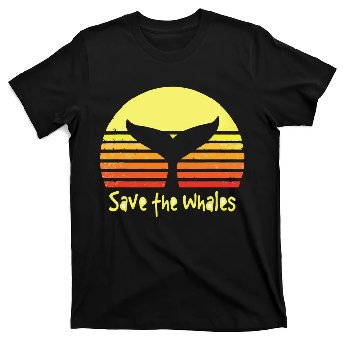 Save The Whales Nautical Ocean Killer Whale Conservation II T-Shirt