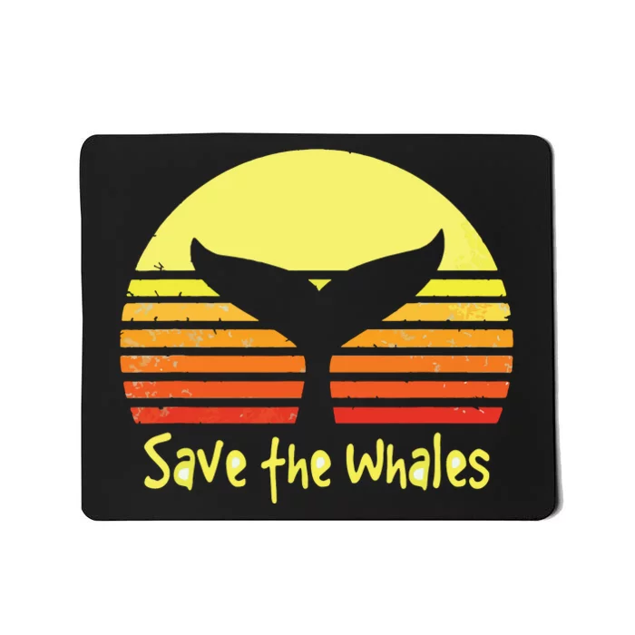 Save The Whales Nautical Ocean Killer Whale Conservation II Mousepad