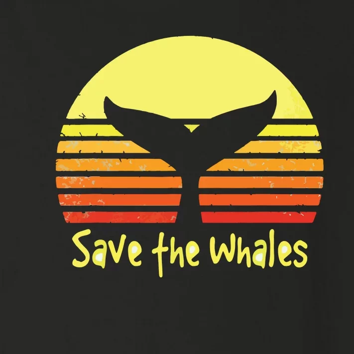 Save The Whales Nautical Ocean Killer Whale Conservation II Toddler Long Sleeve Shirt