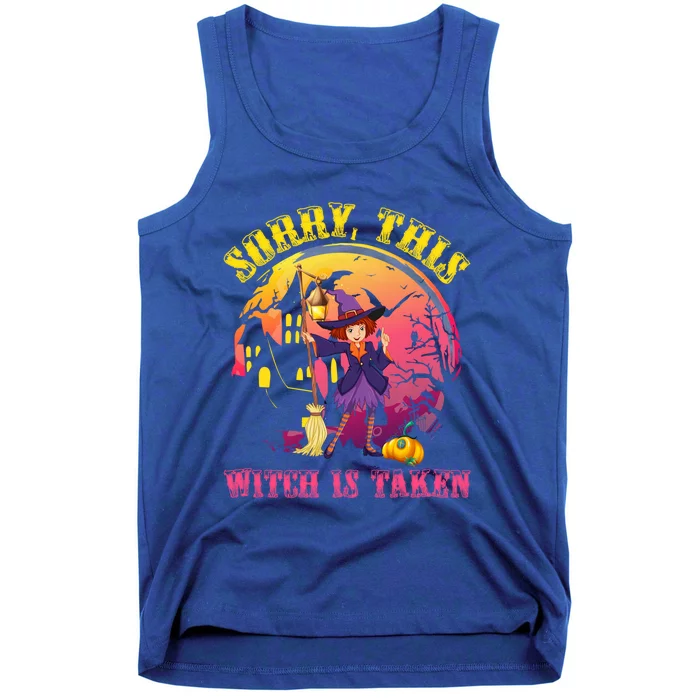 Sorry This Witch Is Taken Funny Halloween Gift Tank Top