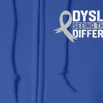 Seeing The World Diffrently Gift Dyslexia Meaningful Gift Full Zip Hoodie