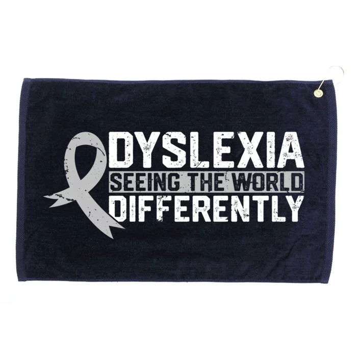 Seeing The World Diffrently Gift Dyslexia Meaningful Gift Grommeted Golf Towel