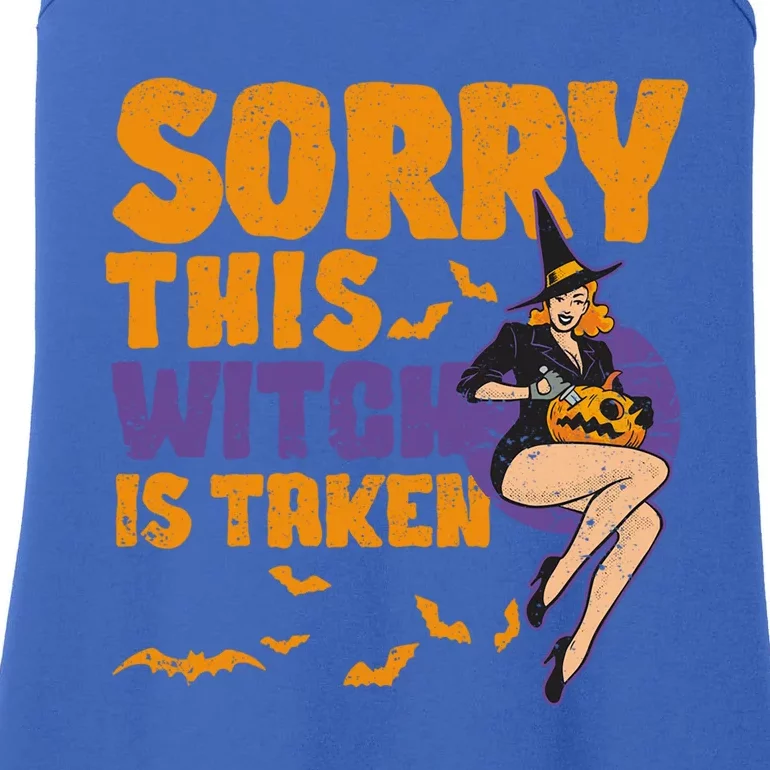 Sorry This Witch Is Taken Funny Halloween Witches Marriage Cute Gift Ladies Essential Tank