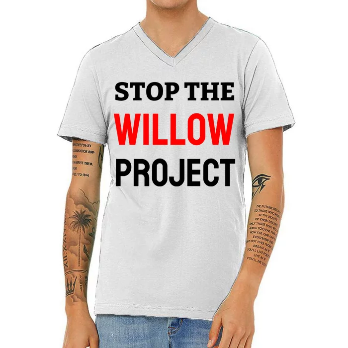 Stop The Willow Project V-Neck T-Shirt