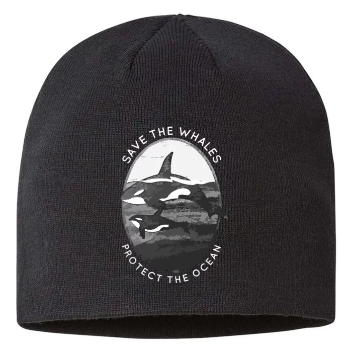 Save The Whales: Protect The Ocean Orca Killer Whales 8 1/2in Sustainable Knit Beanie