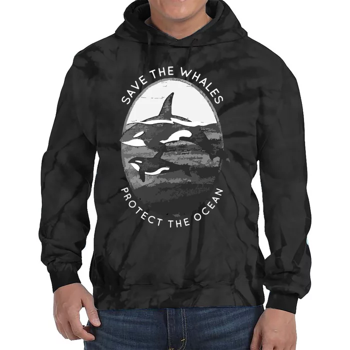 Save The Whales: Protect The Ocean Orca Killer Whales Tie Dye Hoodie