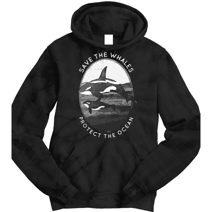 Save The Whales: Protect The Ocean Orca Killer Whales Tie Dye Hoodie