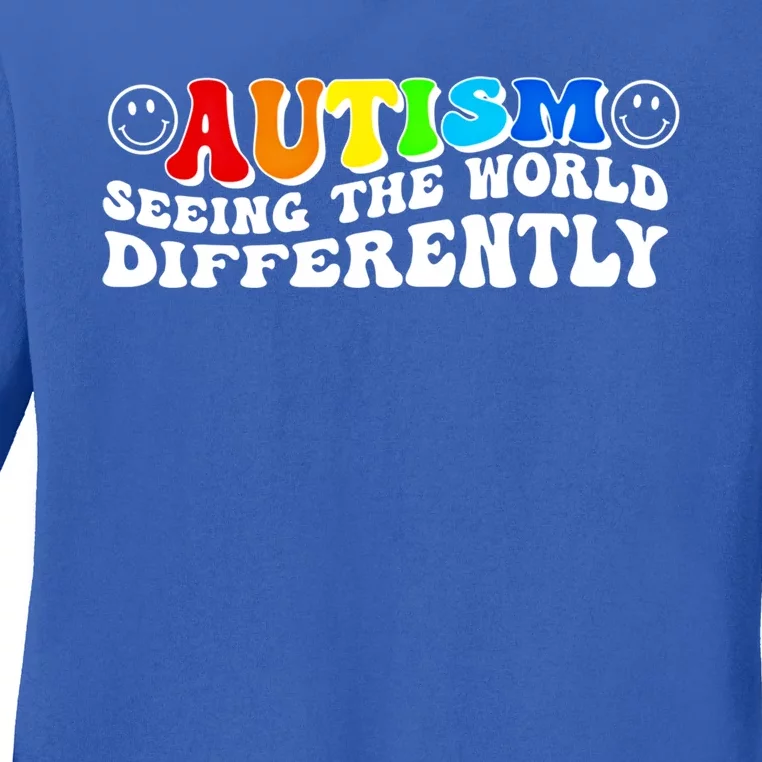 Seeing The World Differently Autism Awareness Cute Gift Ladies Long Sleeve Shirt