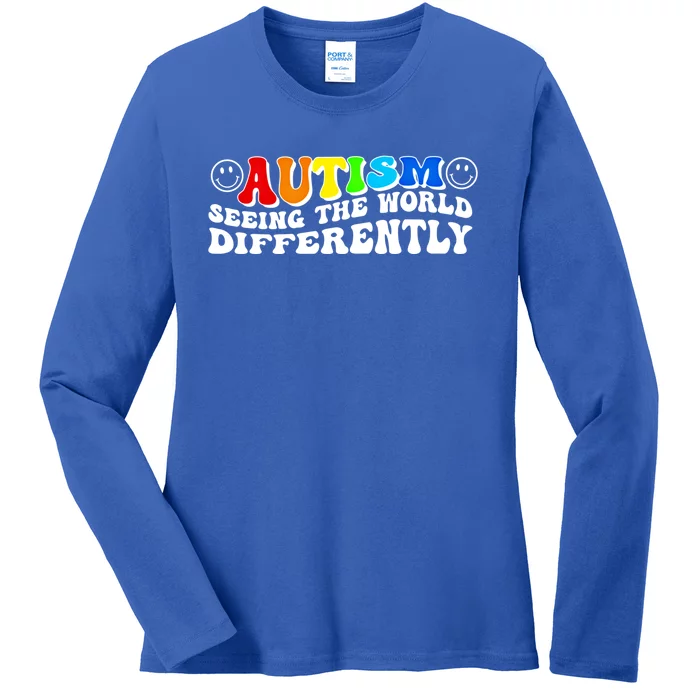 Seeing The World Differently Autism Awareness Cute Gift Ladies Long Sleeve Shirt