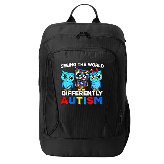 Seeing The World Differently Autism Owl Gift City Backpack