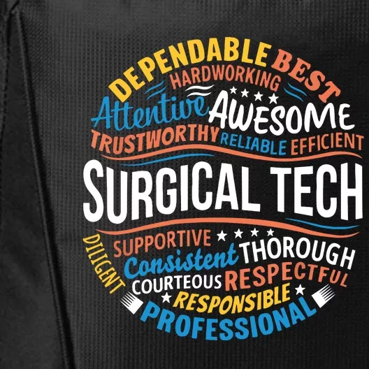 Surgical Tech Week Funny Surgical Technologist Gifts City Backpack