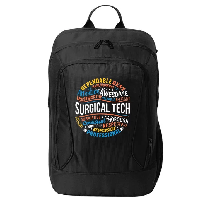 Surgical Tech Week Funny Surgical Technologist Gifts City Backpack