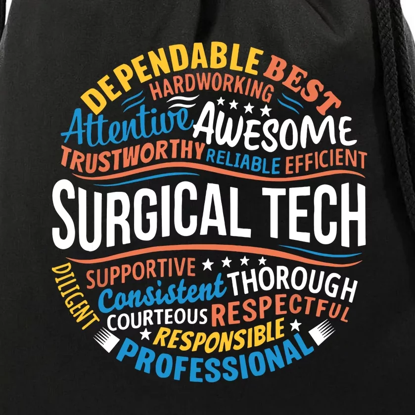 Surgical Tech Week Funny Surgical Technologist Gifts Drawstring Bag