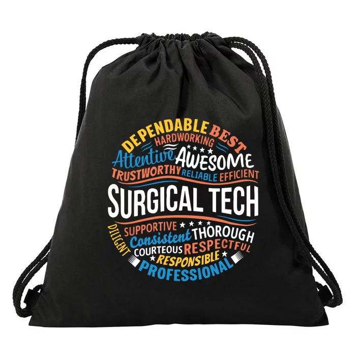 Surgical Tech Week Funny Surgical Technologist Gifts Drawstring Bag