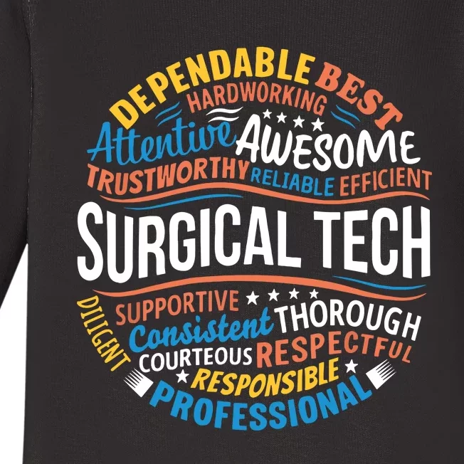 Surgical Tech Week Funny Surgical Technologist Gifts Baby Long Sleeve Bodysuit