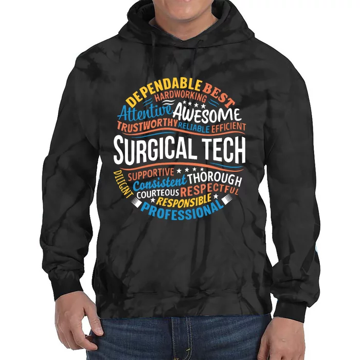 Surgical Tech Week Funny Surgical Technologist Gifts Tie Dye Hoodie