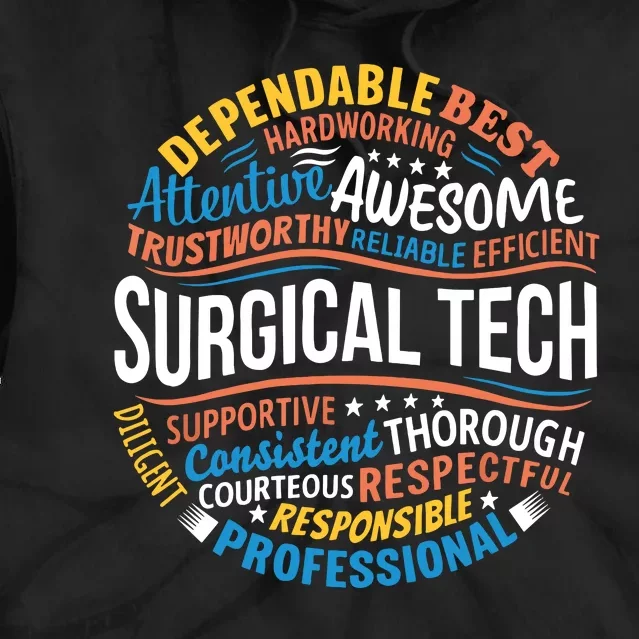 Surgical Tech Week Funny Surgical Technologist Gifts Tie Dye Hoodie