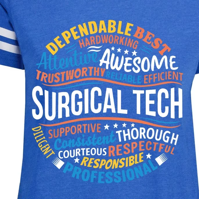 Surgical Tech Week Funny Surgical Technologist Gifts Enza Ladies Jersey Football T-Shirt