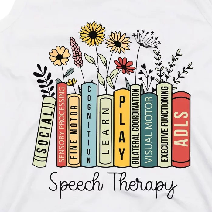 Speech Therapy Wildflowers Slp Speech Language Pathologist Tank Top