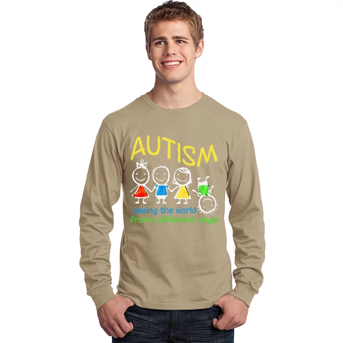 Seeing The World At A Different Angle Autism Long Sleeve Shirt