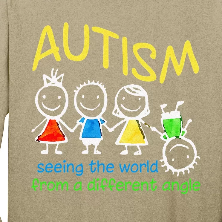 Seeing The World At A Different Angle Autism Long Sleeve Shirt