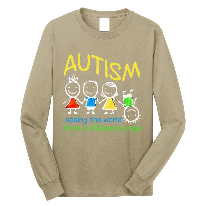 Seeing The World At A Different Angle Autism Long Sleeve Shirt