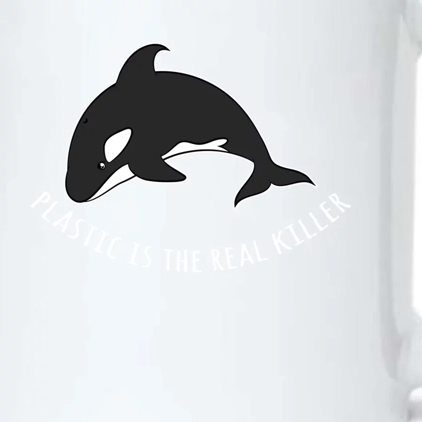 Save The Whale Awareness Design Plastic Is The Real Killer Gift Black Color Changing Mug