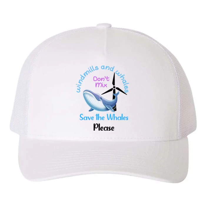 Save The Whales From Windmills In The Sea And Ocean Design Gift Yupoong Adult 5-Panel Trucker Hat