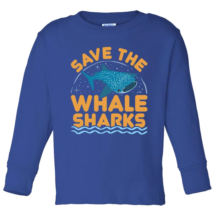 Save The Whale Sharks International Whale Shark Day Gift Toddler Long Sleeve Shirt