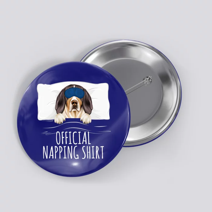 Sleeping Treeing Walker Coonhound Dog Napping Gift Button