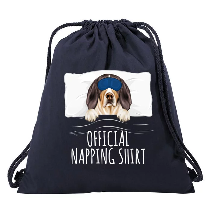 Sleeping Treeing Walker Coonhound Dog Napping Gift Drawstring Bag