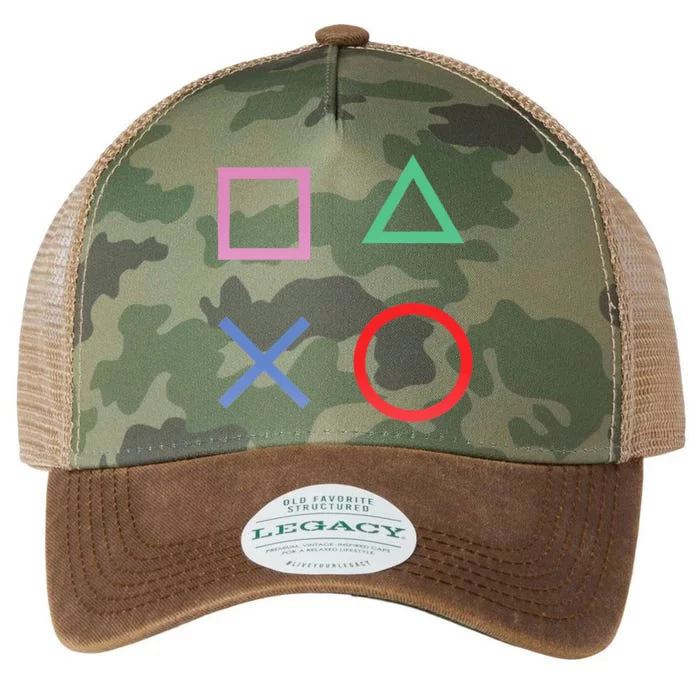 Square Triangle X And Circle Shape Legacy Tie Dye Trucker Hat