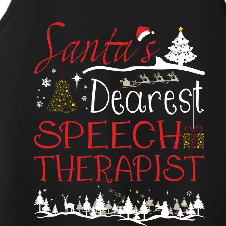 Speech Therapist Xmas Job Cute Christmas Cool Gift Performance Tank