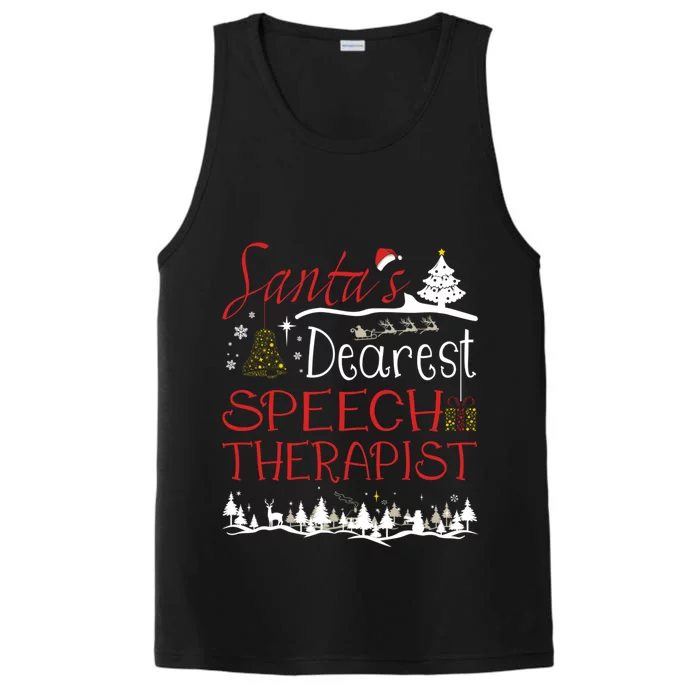 Speech Therapist Xmas Job Cute Christmas Cool Gift Performance Tank