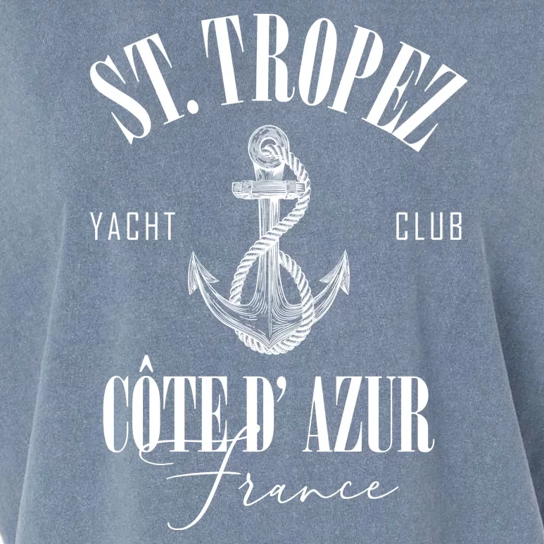 St Tropez Yacht Club Cote Dazur France Vacation Garment-Dyed Women's Muscle Tee