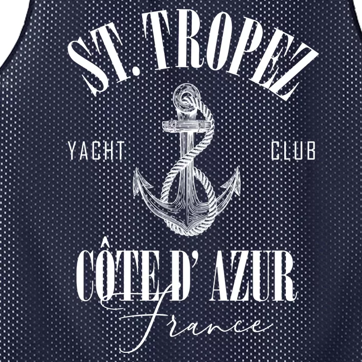 St Tropez Yacht Club Cote Dazur France Vacation Mesh Reversible Basketball Jersey Tank