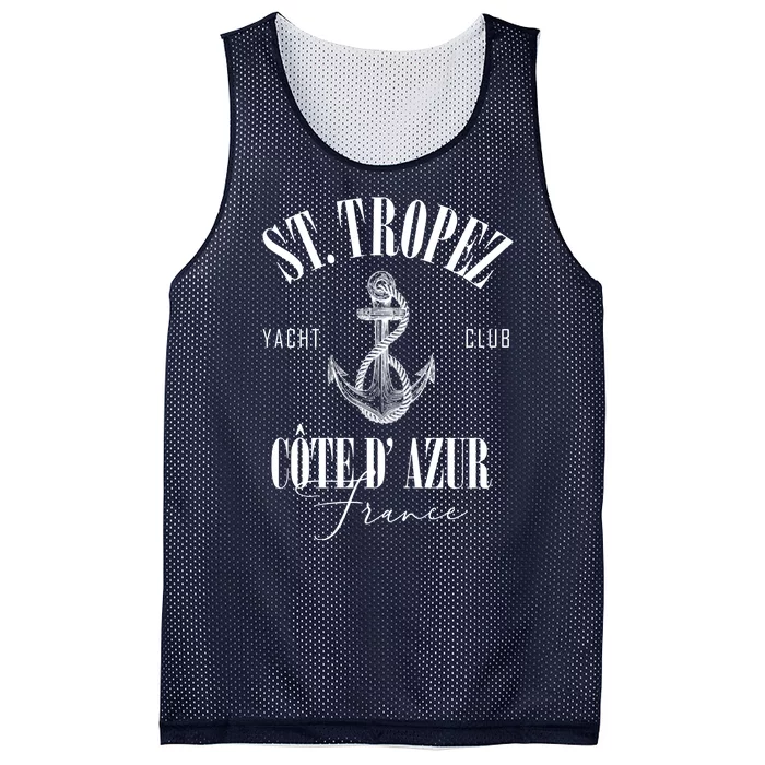 St Tropez Yacht Club Cote Dazur France Vacation Mesh Reversible Basketball Jersey Tank