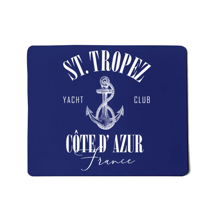 St Tropez Yacht Club Cote Dazur France Vacation Mousepad