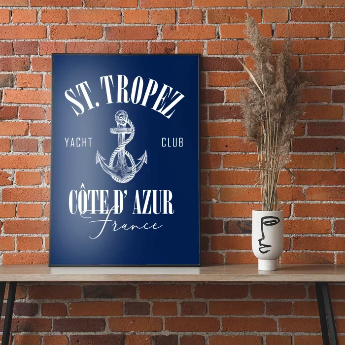 St Tropez Yacht Club Cote Dazur France Vacation Poster