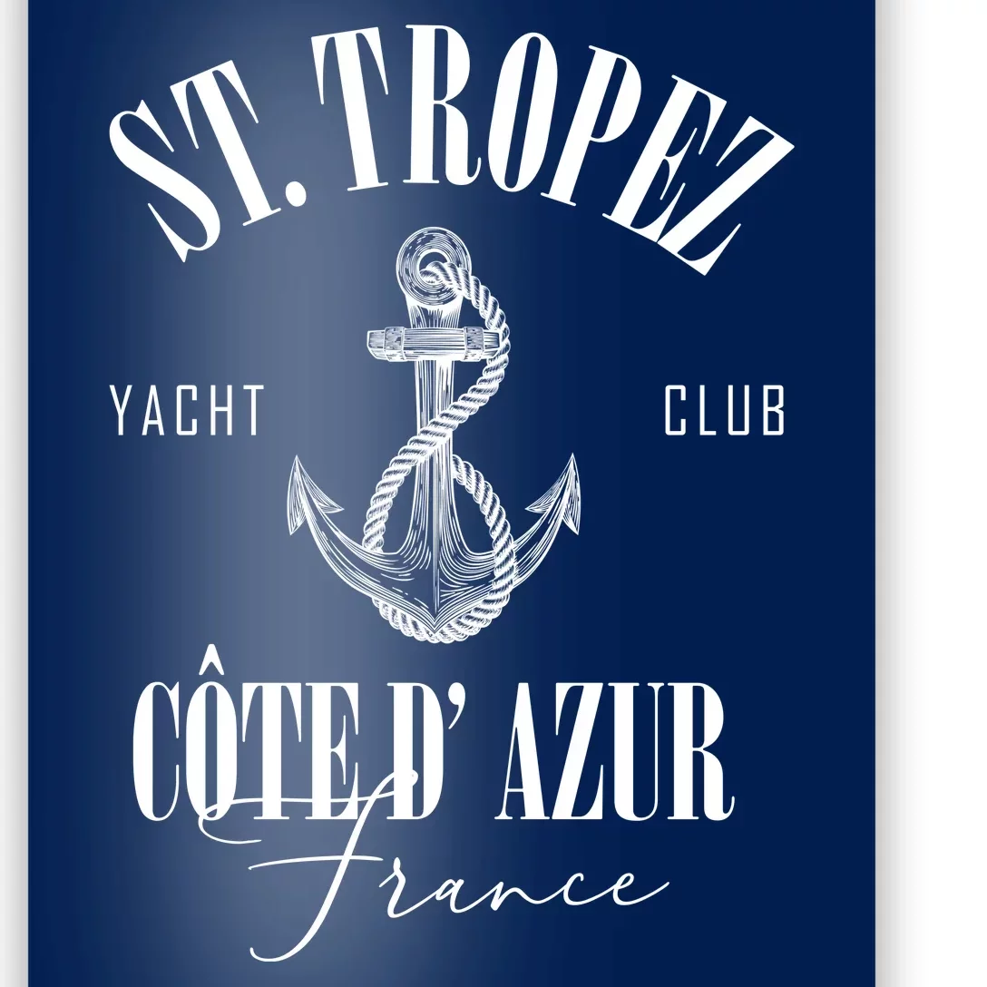 St Tropez Yacht Club Cote Dazur France Vacation Poster