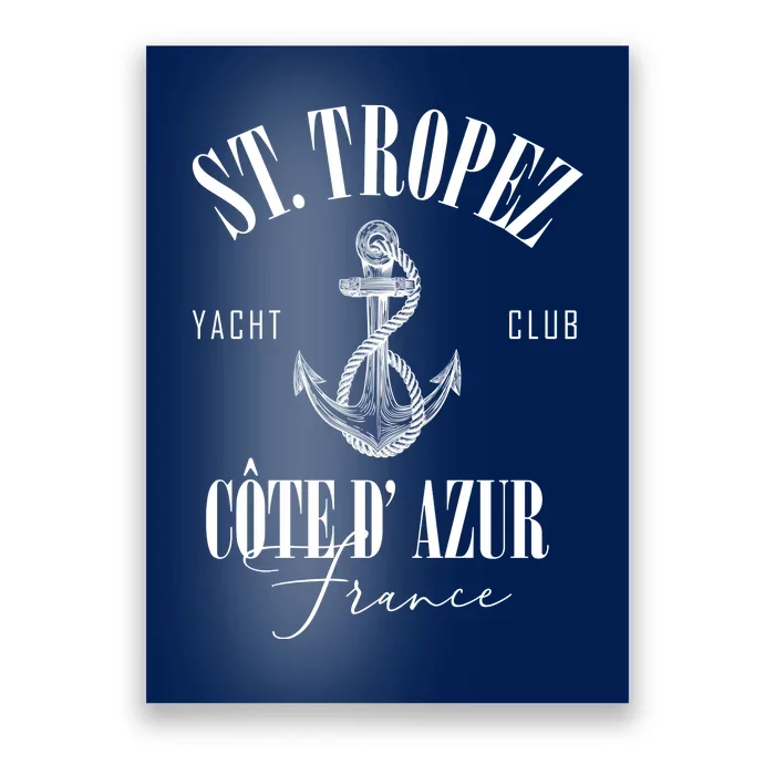 St Tropez Yacht Club Cote Dazur France Vacation Poster