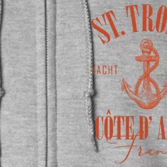 St Tropez Yacht Club Cote Dazur France Vacation Full Zip Hoodie