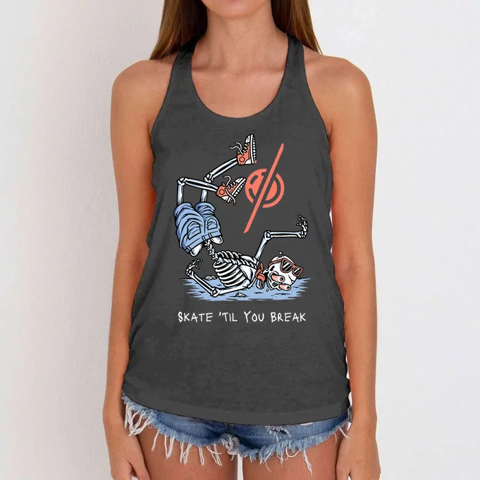 Skate Til You Break Funny Onewheel Women's Knotted Racerback Tank