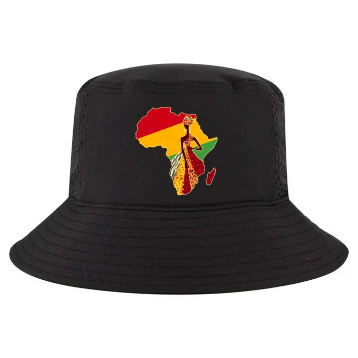 Stylish African Woman In Traditional Clothes Colors Cool Comfort Performance Bucket Hat