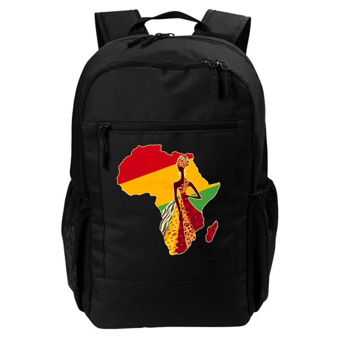 Stylish African Woman In Traditional Clothes Colors Daily Commute Backpack